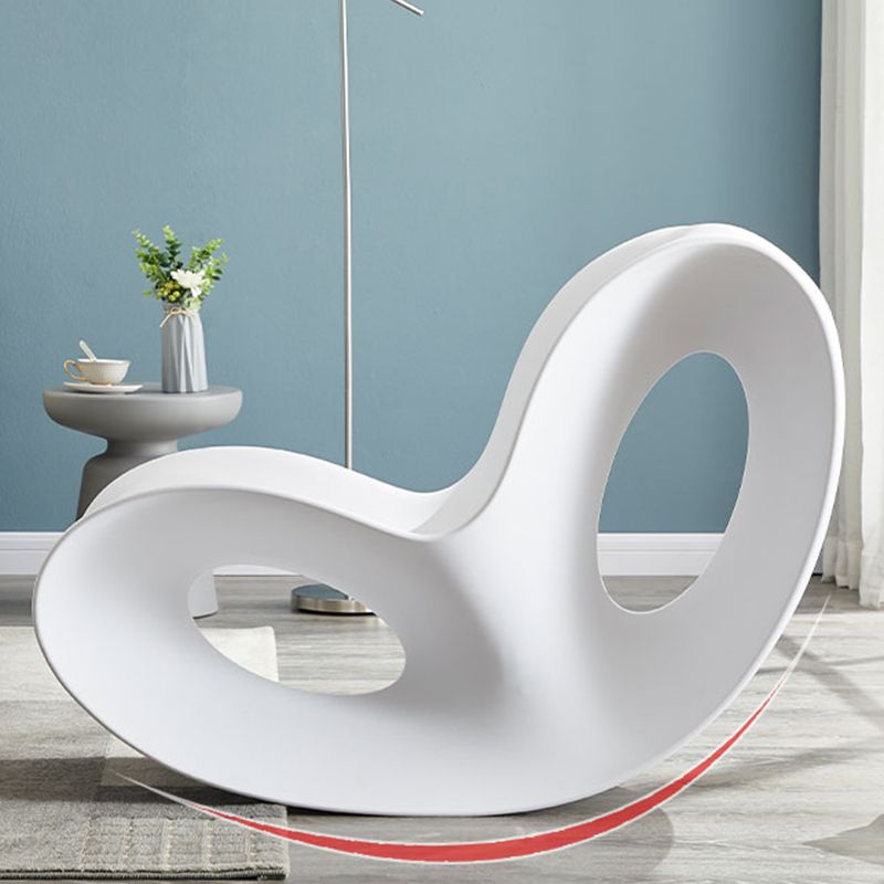 Contemporary Rocking Accent Chair Plastic & Acrylic Rocker Chair