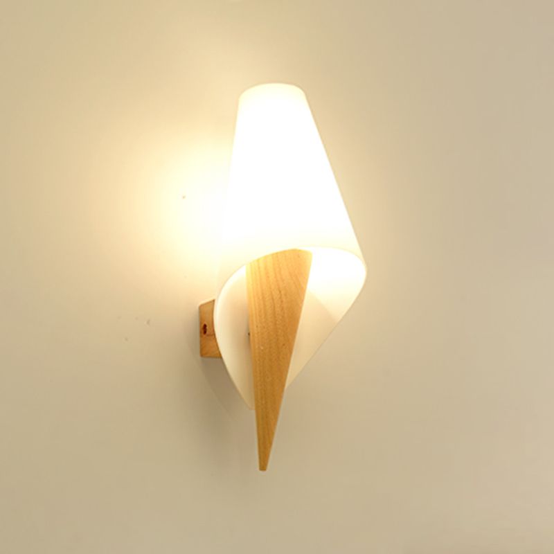 Lampada da parete moderna per parete geometrica 1 muro di vetro 1 luci di applique a parete leggera in bianco