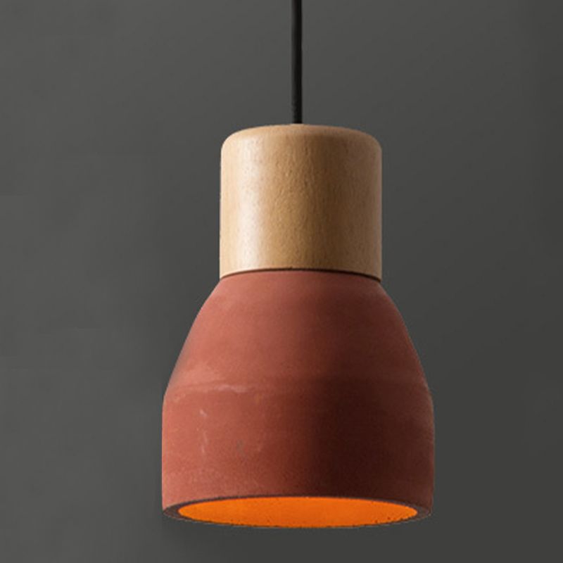 Modern artistico a sospensione singolo a sospensione a sospensione geometrica con tonalità di cemento