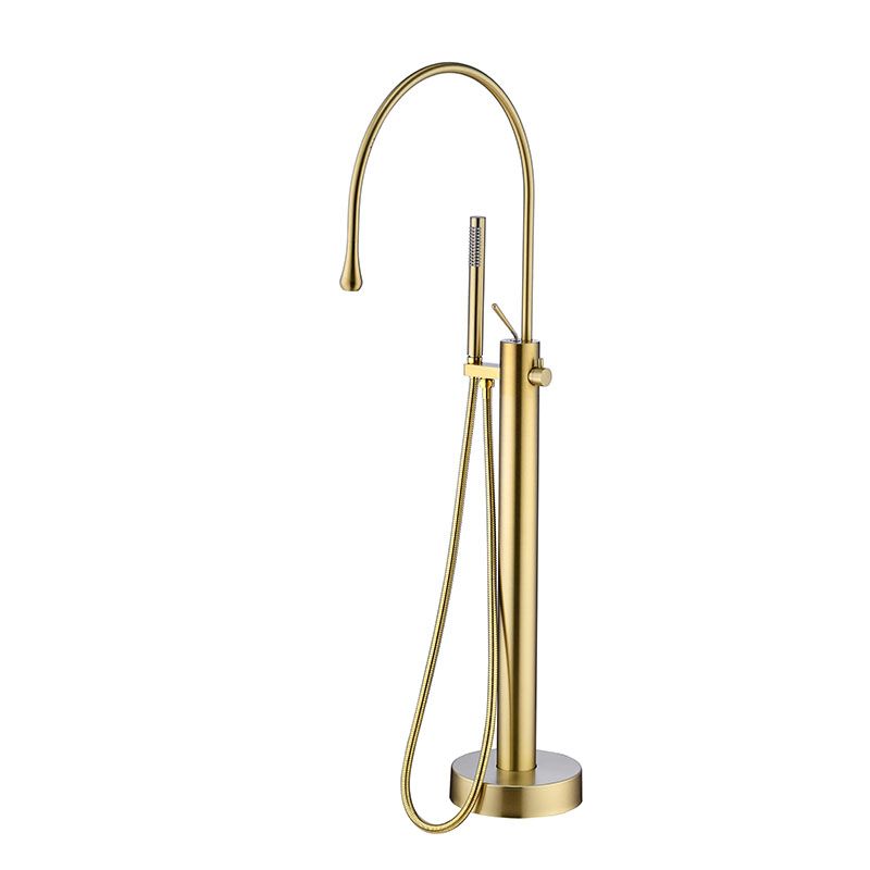 Modern Brass Freestanding Bathtub Faucet with Hand Shower Bathtub Faucet