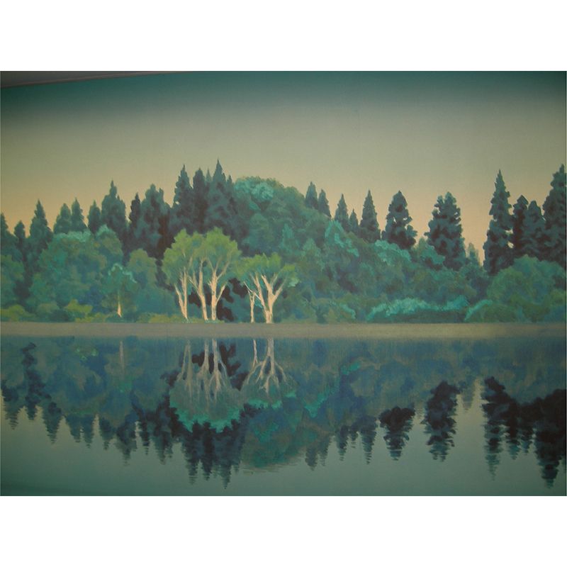 House Decor Riverside Forest Mural Decal Customized Modern Wall Covering for Kitchen