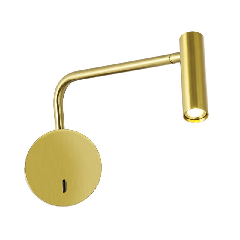 Nordische Einfachheit LED -Nachtlampe Zylindrisch Spotlight Designwinkel Verstellbarer Lampen für Schlafzimmer