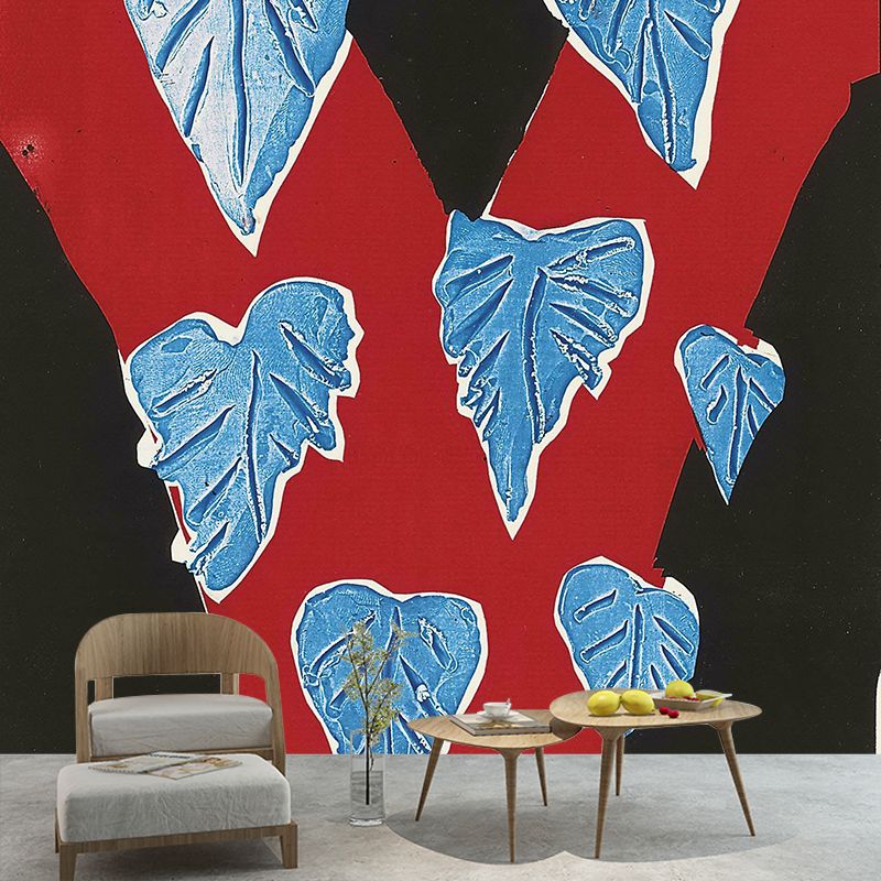 Illustration Leaves Wall Paper Murals Full Size Wall Art for Home, Custom Size Available