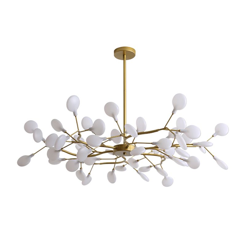 Nordic Trendy Firefly Chandelier Acrylic Living Room Ceiling Suspension Lamp in Gold
