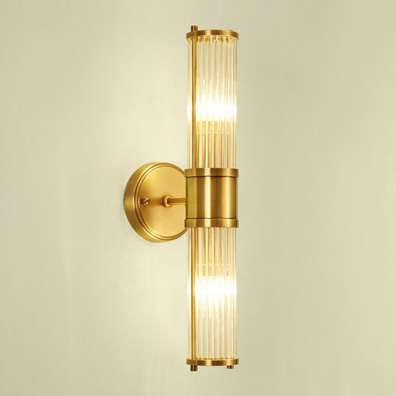 Modern Simple Copper Vanity Light Cylinder Shape Vanity Lamp for Shower Room