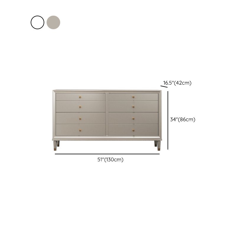 Modernism Accent Table Nightstand Storage Drawer Bed Nightstand with 8/9 Drawers for Home