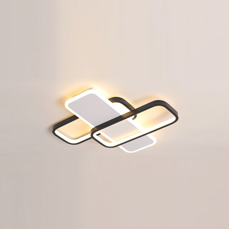 Plafonnier géométrique en métal plafonnier LED moderne pour salon