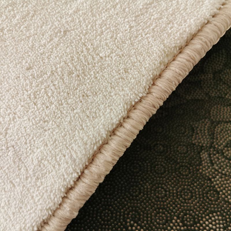 Grey Living Room Area Rug Color Block Polyester Area Carpet Anti-Slip Washable Area Rug