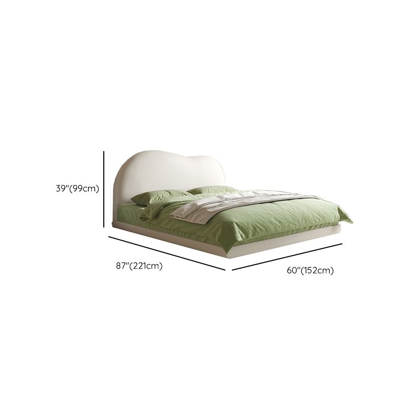 Genuine Leather Standard Bed Bed Frame Upholstered Headboard