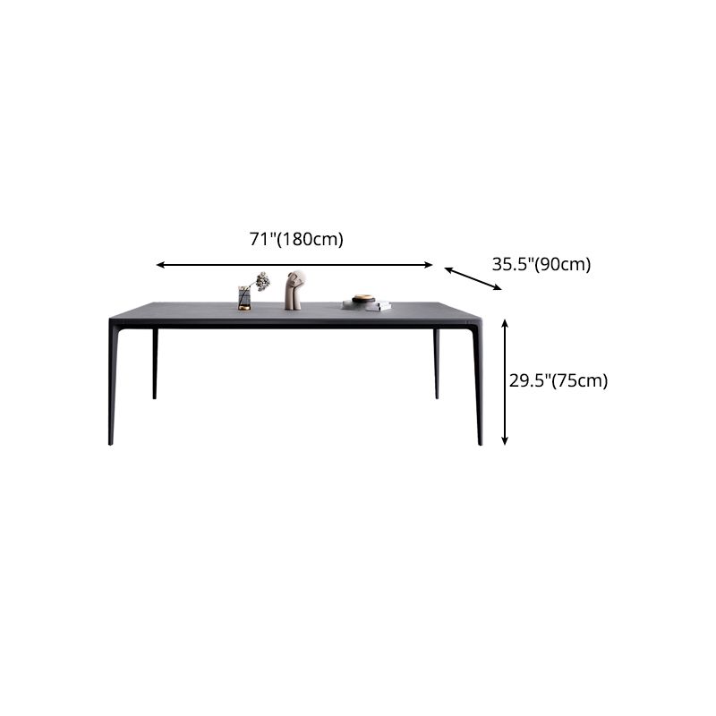 Modern 1/4/5/6/7 Pieces Dinette Set with Grey Sintered Stone Rectangle Dining Table Set