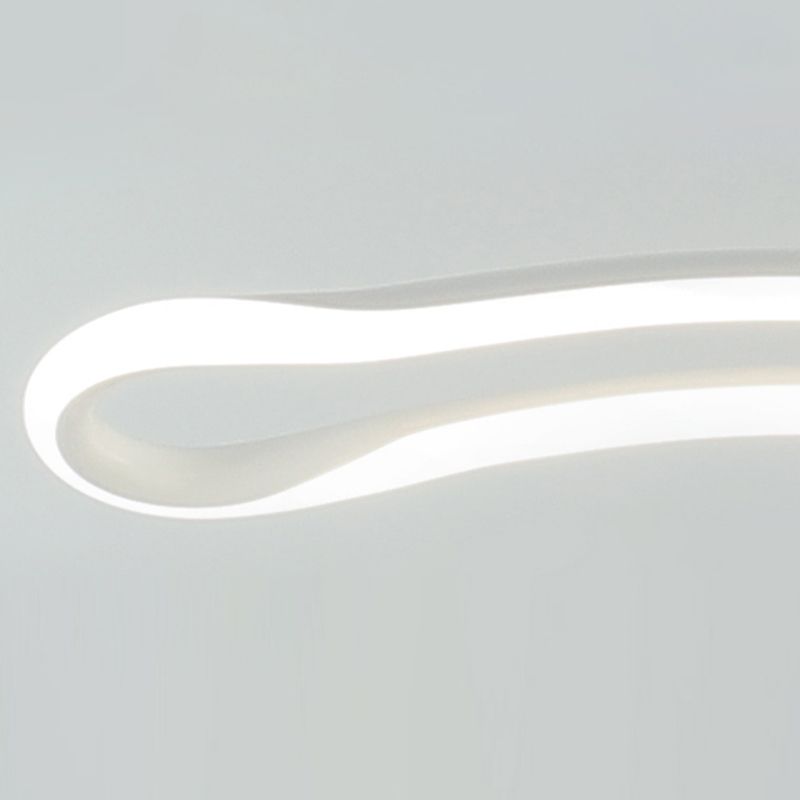 Minimalism LED Hanging Light Waves Metal Island Light Fixture for Dining Room