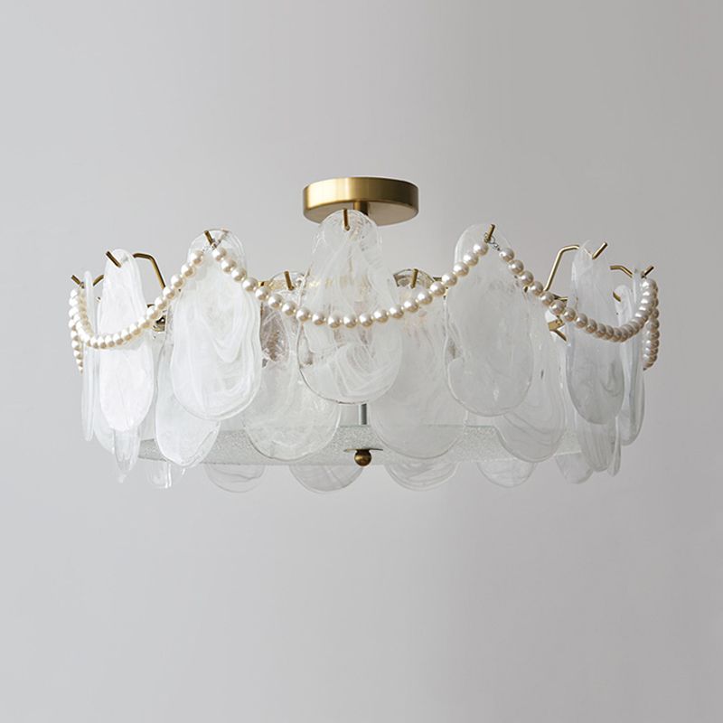 Contemporary Ceiling Lamp Creative Glass Flush Mount Light Fixture