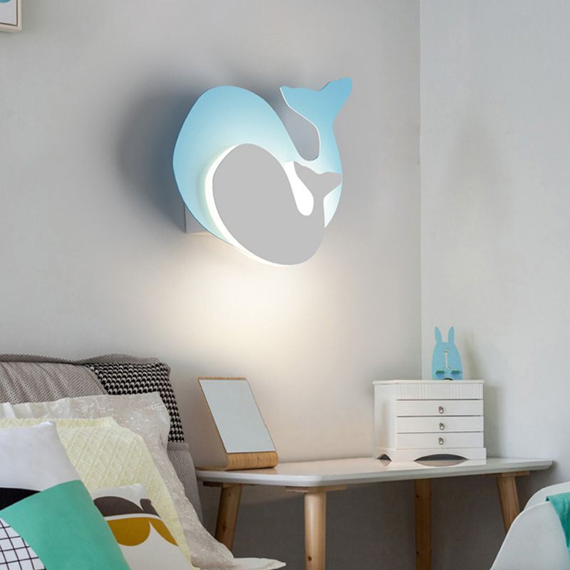 Forma unica a parete leggera in stile metallo 1 metallo a parete leggera in blu