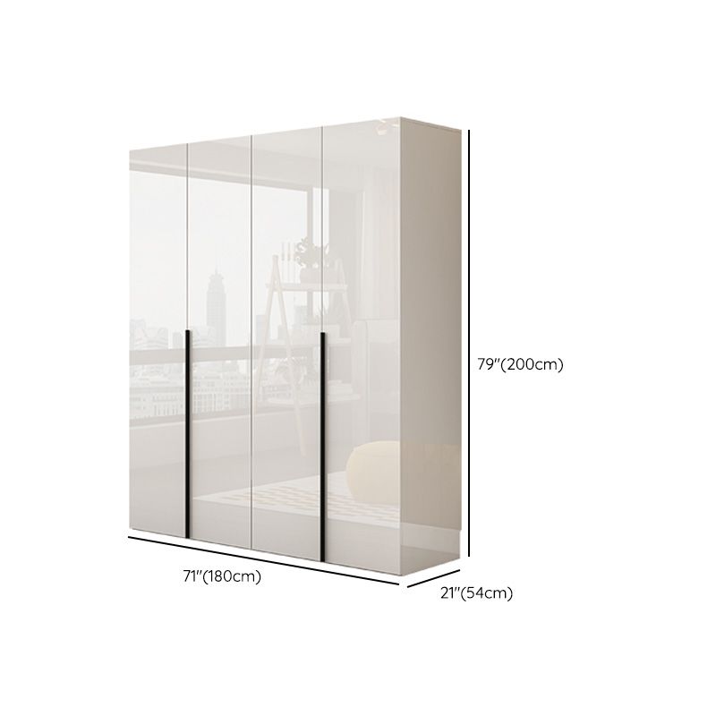 White Colour Wooden Wardrobe Soft Close Drawer Wardrobe Closet for Bedroom