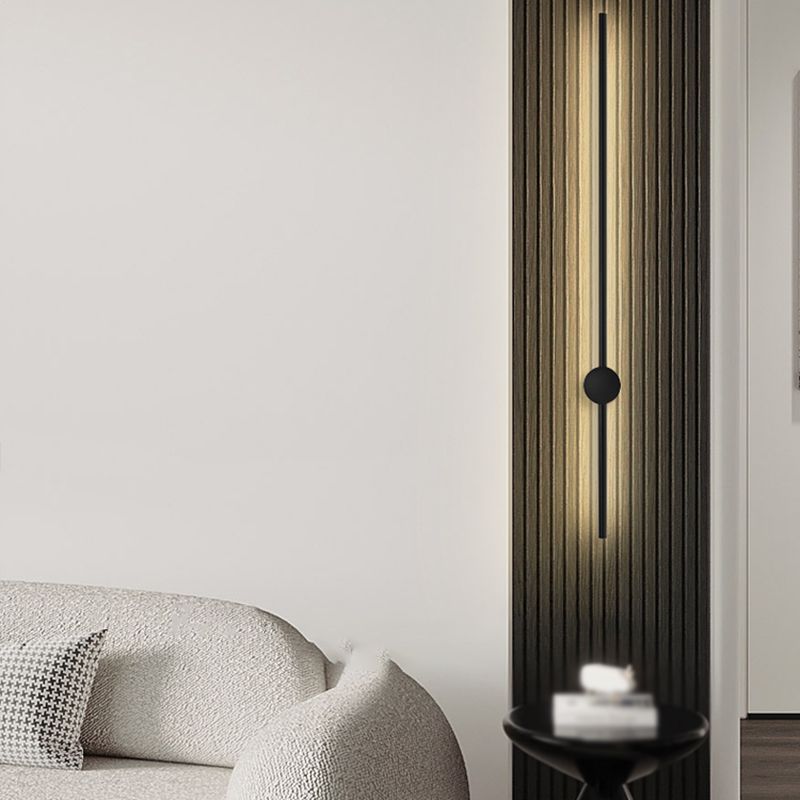 Modernism Metal Wall Mounted Sconce Black Wall Light for Living Room