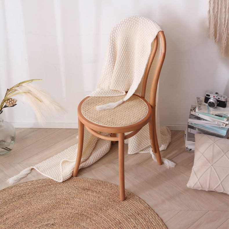 Modern Style Dining Chair Armless Chairs with Wooden Legs for Kitchen