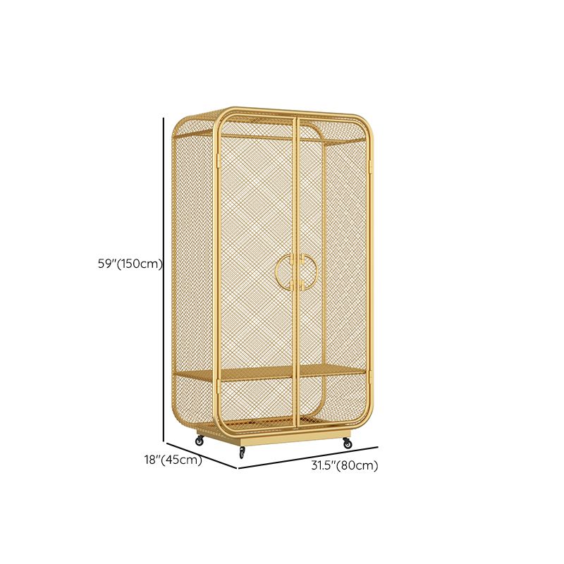 Metal Storage Cabinet Industrial Wardrobe Armoire with Garment Rod