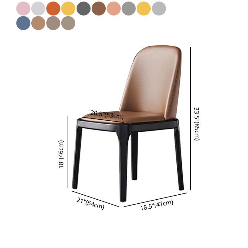 Silla de comedor industrial Ash Parsons con acabado mate de piel sintética (juego de 2)