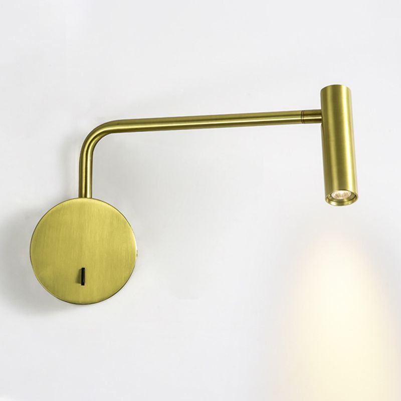 Nordische Einfachheit LED -Nachtlampe Zylindrisch Spotlight Designwinkel Verstellbarer Lampen für Schlafzimmer