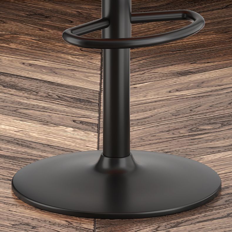 Adjustable Height Counter & Bar Stool Indoor Leather Bucket Footrest Stool