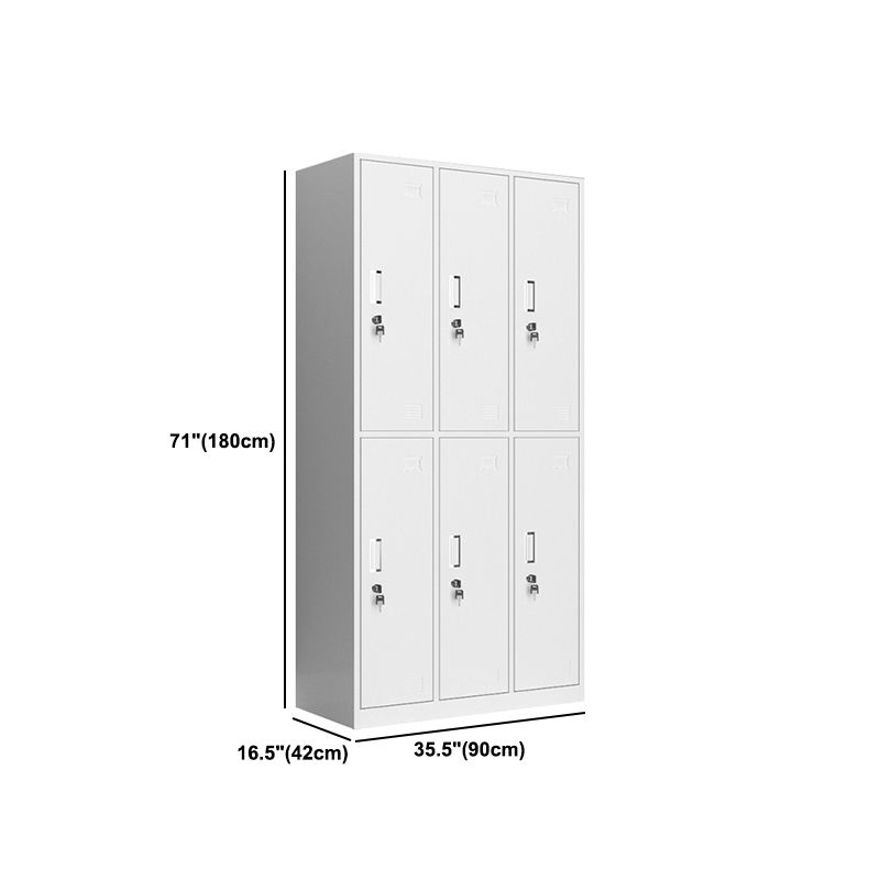 Contemporary Wardrobe White Colour Steel Wardrobe Closet with Doors