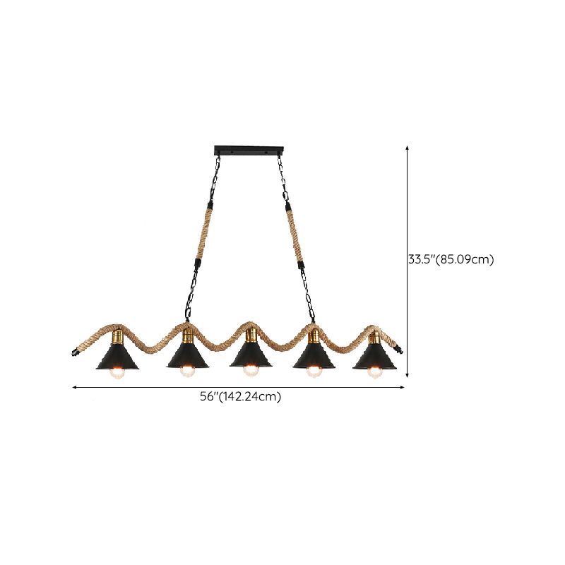 Industrial Island Light Metal Pendant Lighting Fixture for Dining Room