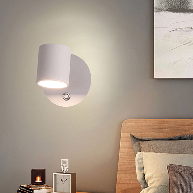 Minimalism Adjustable Metal Wall Sconce 1-Light Wall Mounted Lamp for Bedroom