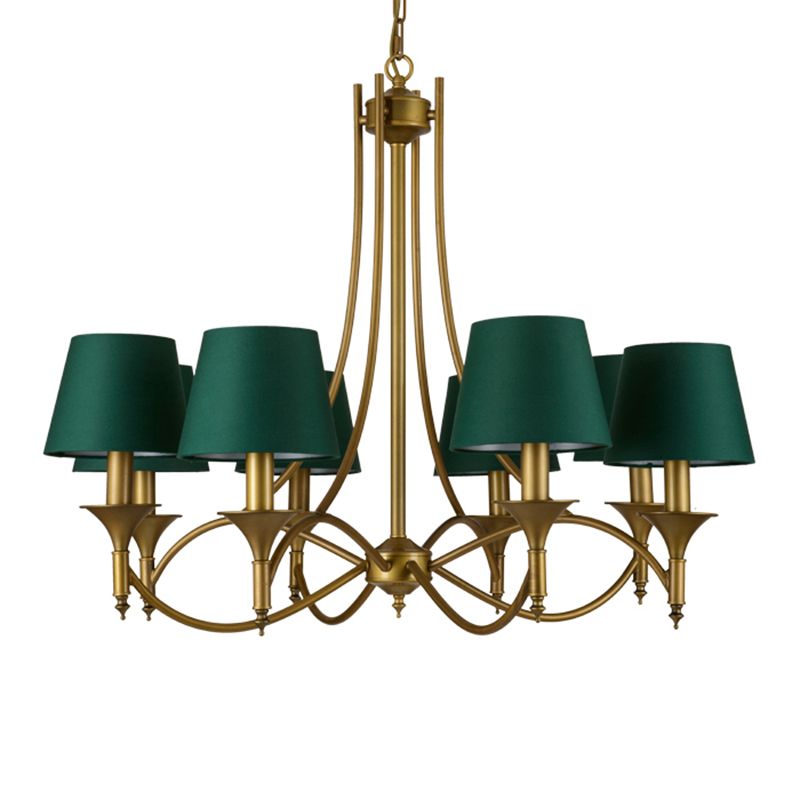 Multi-head hangende verlichtingsarmaturen Amerikaanse stijl vat kroonluchter hanglamp met stofschaduw