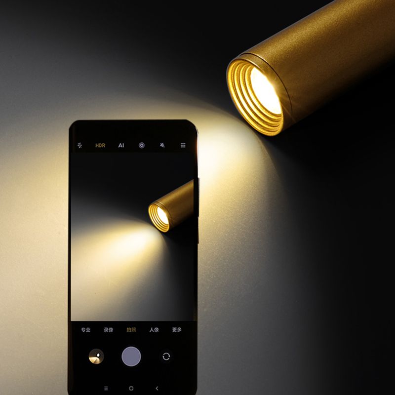 Moderne Aluminium Wandleuze Zylinderform 2 Lichter Wandleuchte für Schlafzimmer