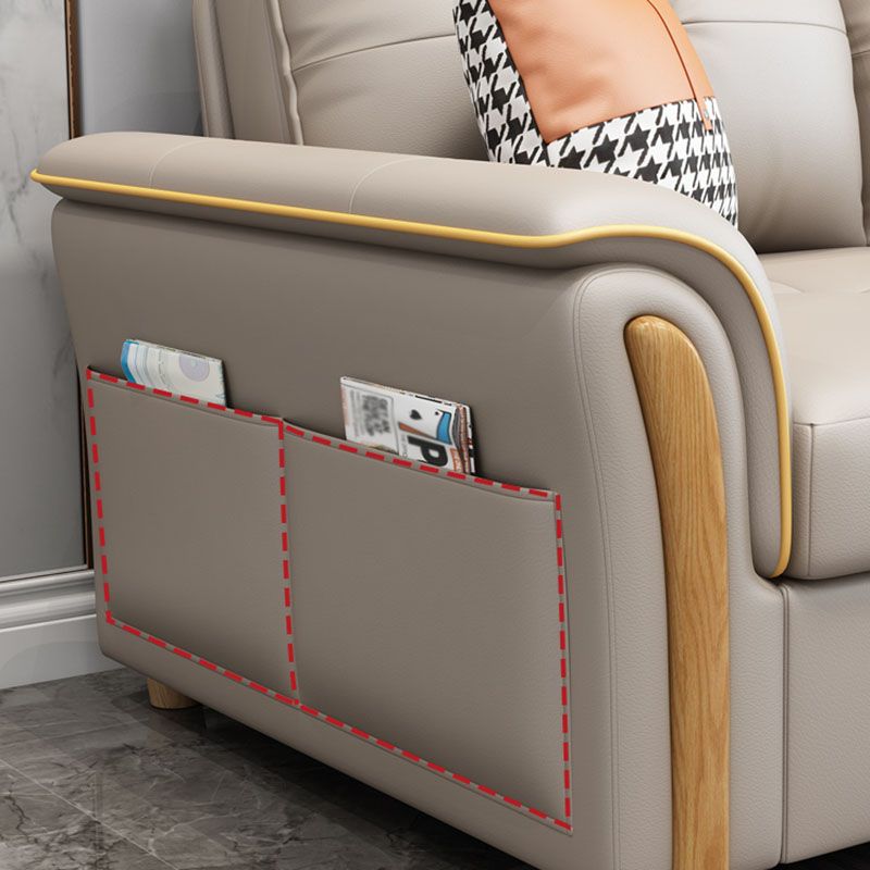 Stationary Stain Resistant Slipcovered Flared Arm 3-seat Seating