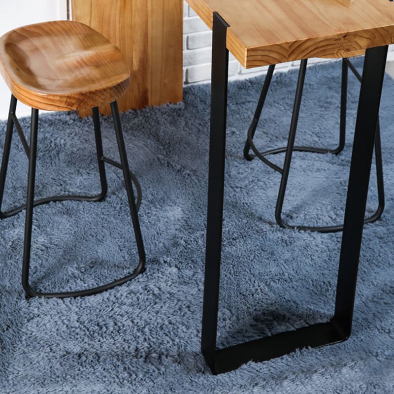 Solid Wood Modern Pub Table Set for Home Metal 1/3 Piece Bar Set