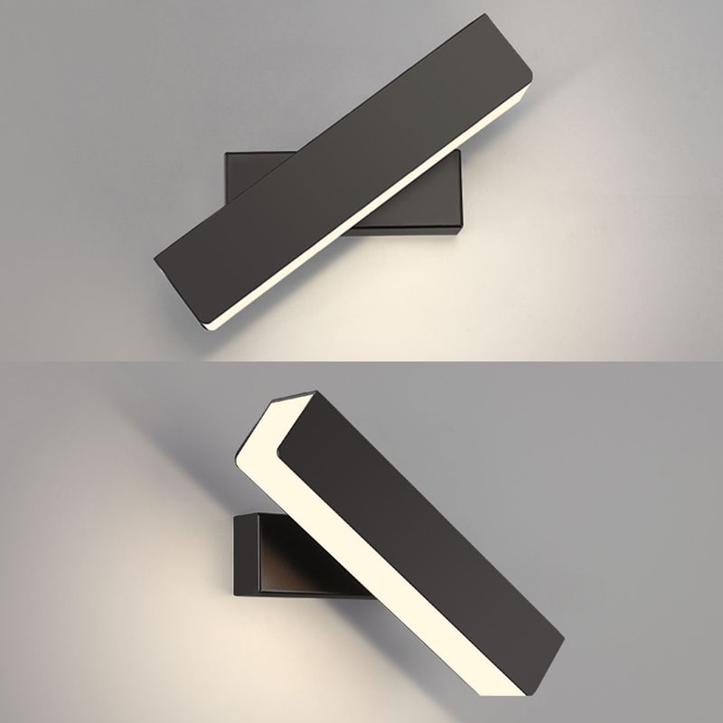 Modern Minimalist Style Rectangular Wall Light Sconces Metal Sconce Lights for Bedroom