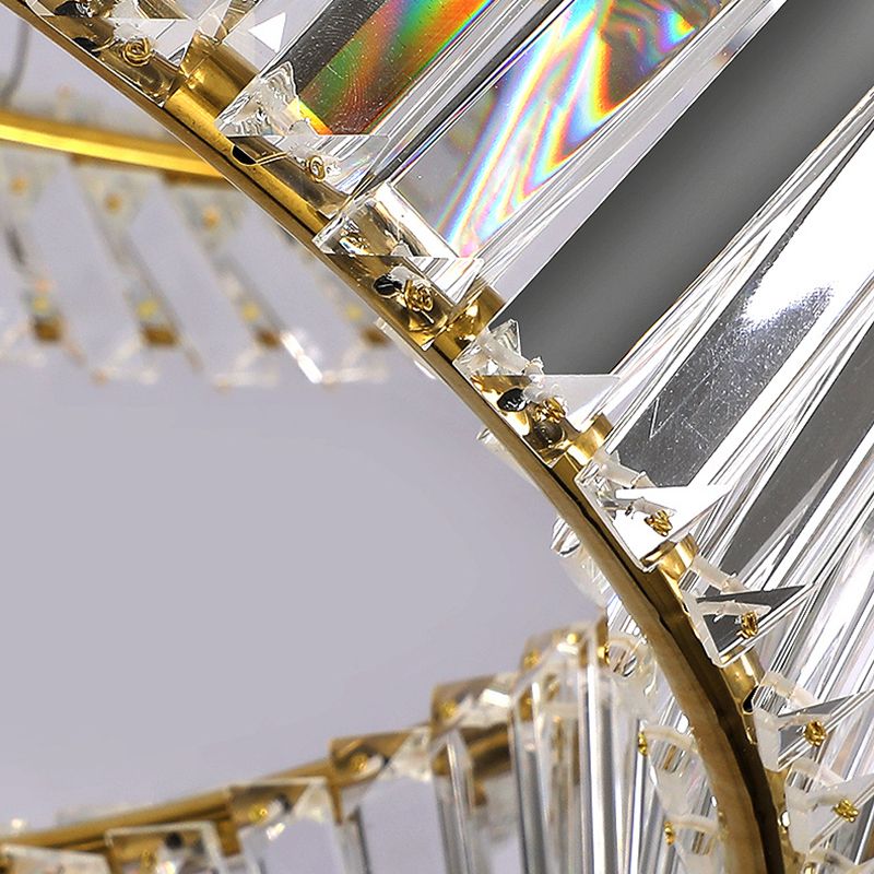 Modern Orbicular Ceiling Pendant Light Crystal Hanging Lamp Kit