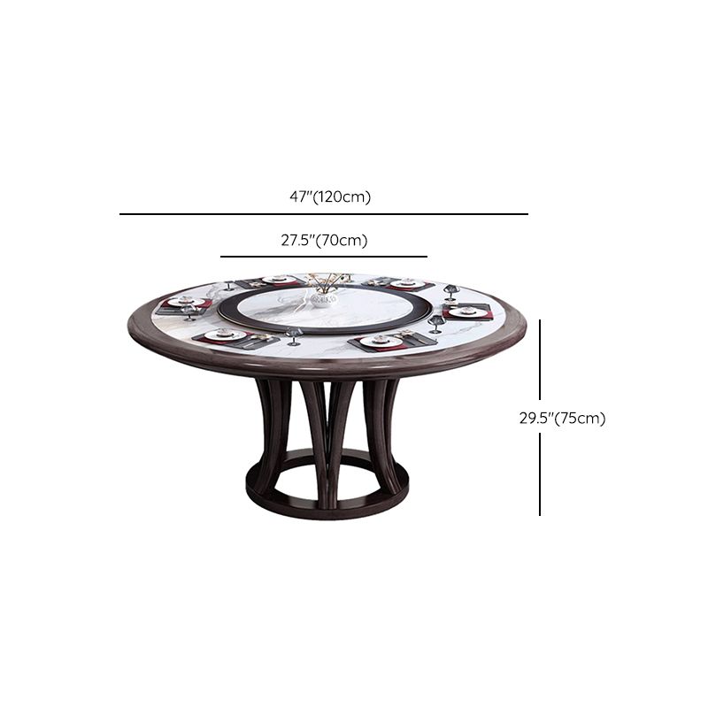 Rubberwood Frame Dinette Table Traditional Round Indoor Dining Table