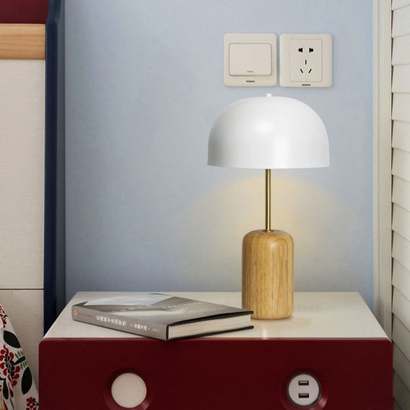 1 Kopfstudienaufgabe Lampe Modernes weißes Lesebuchbuch mit Kuppelmetallic -Schatten