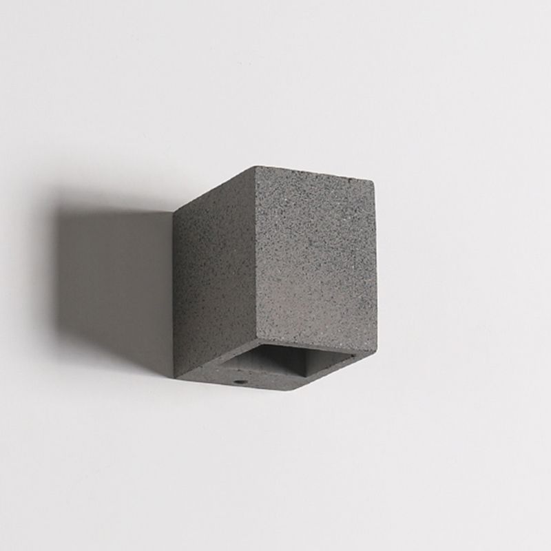 Lampada a monte a parete quadrata in pietra Lampada di applique in stile nordico per camera da letto
