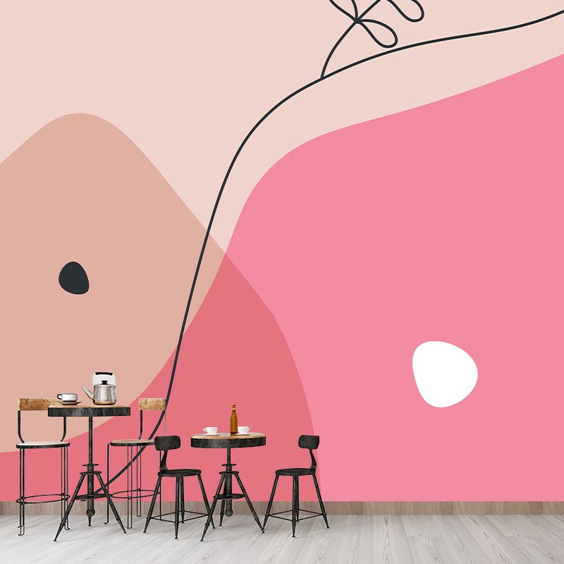 Minimalism Mildew Resistant Wallpaper Illustration Sleeping Room Wall Mural