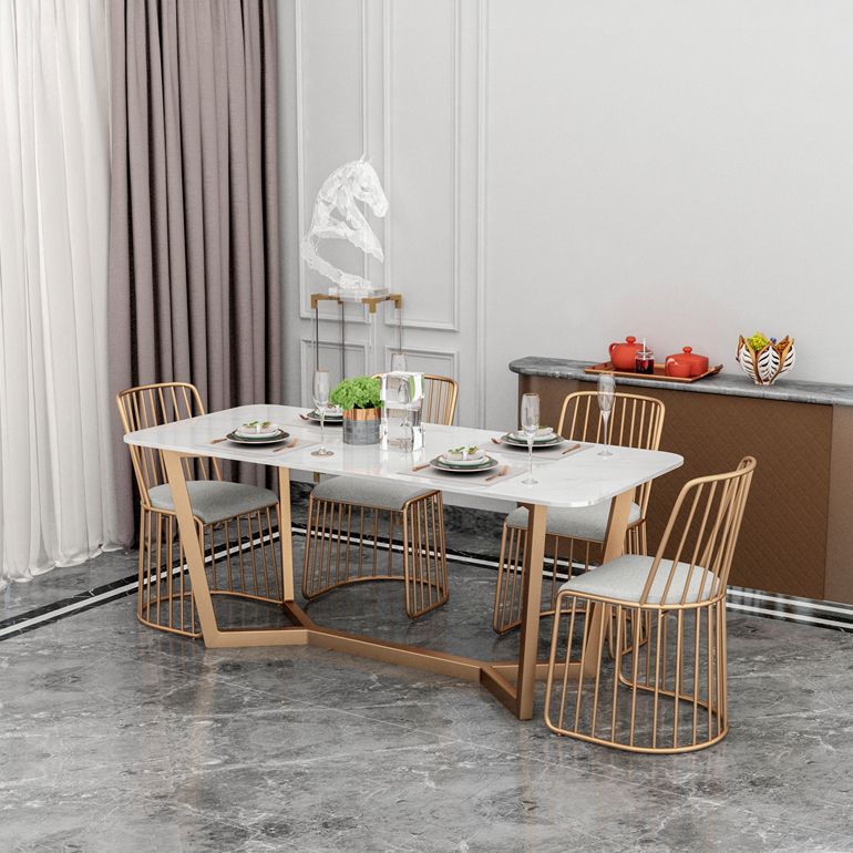 Moderne Küche Marmor Top Möbel von Standardhöhe formeller Esszimmertisch Set Set