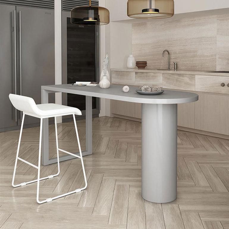 Industrial Double Pedestal Bar Table Free From Wood Bar Table for Living Room