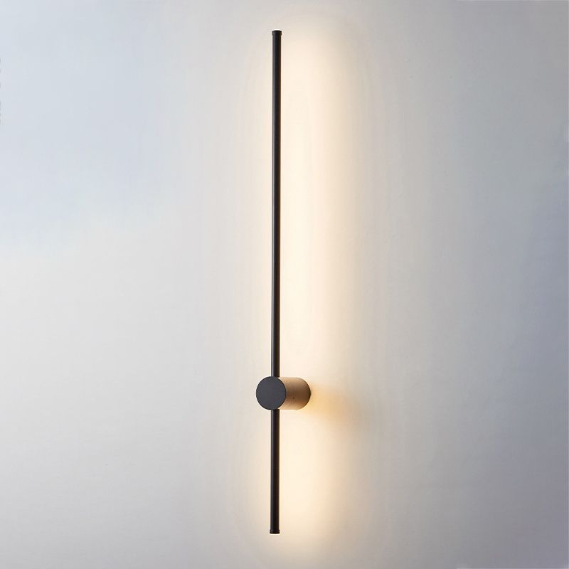 Linearer Schatten Metall Wandleuchte moderner Stil Multi -Leuchten Wandmontage Licht in Schwarz