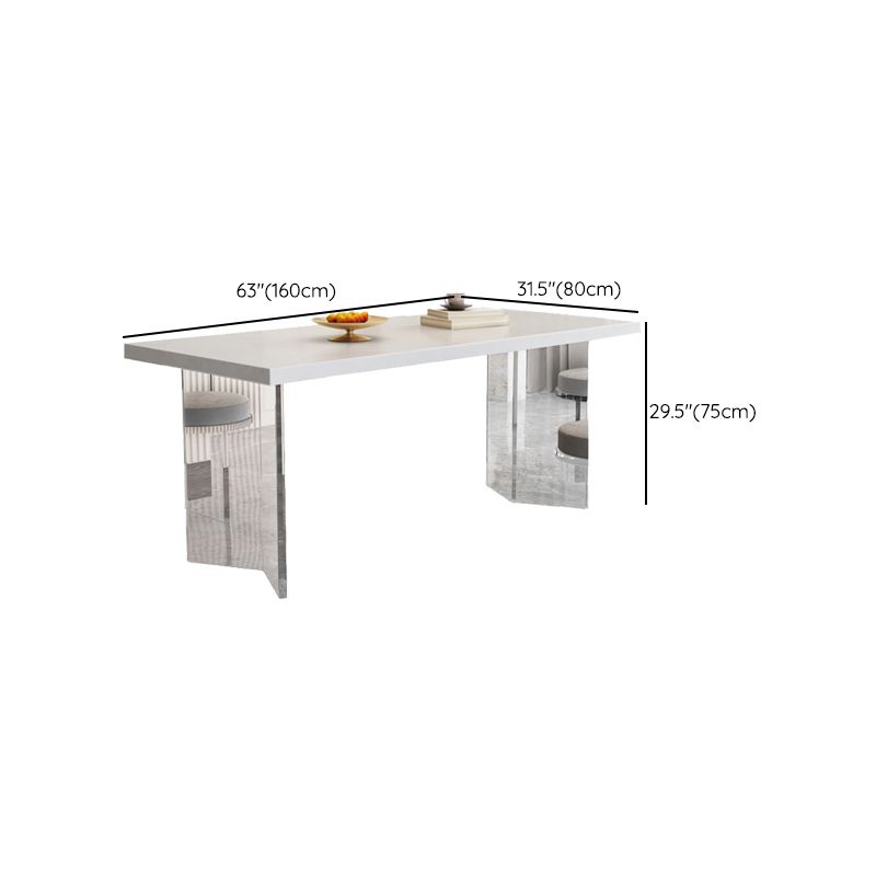 Modern Rectangle Stone Dining Table 1/2/5/7 Pieces Dining Set for Cafe