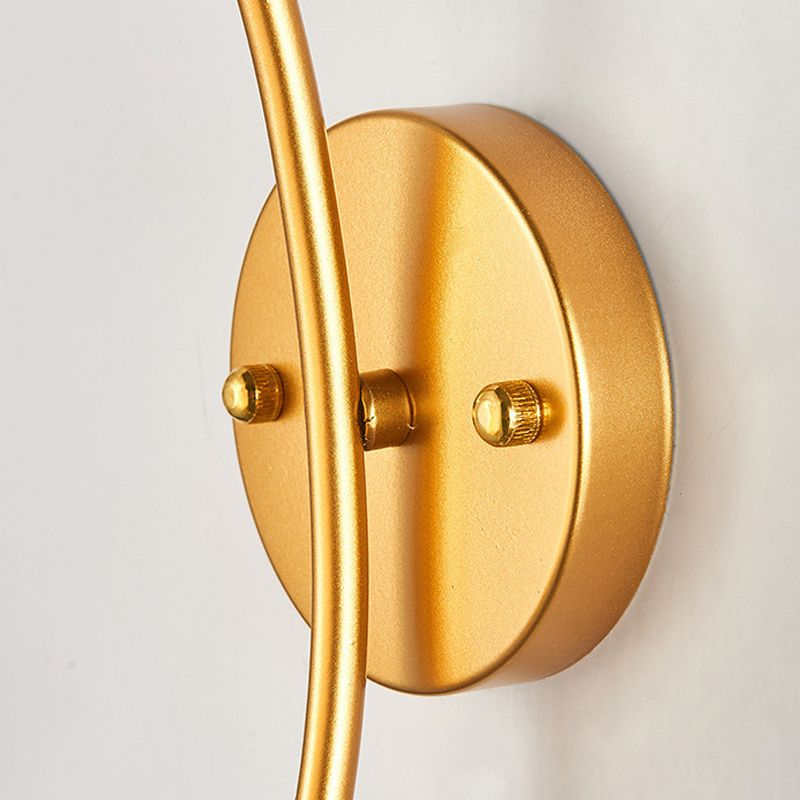 Modernist 1 Light Wall Sconce Gold Metal Sconce Lighting for Bedroom