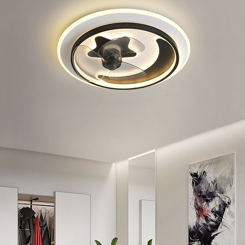 Kids Style Round Shape Ceiling Fan Lights Metal LED Ceiling Fan Lamps