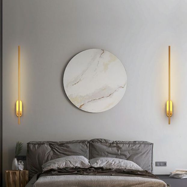 Rotatable Linear Wall Sconce Nordic Style Copper Sconce Wall Light