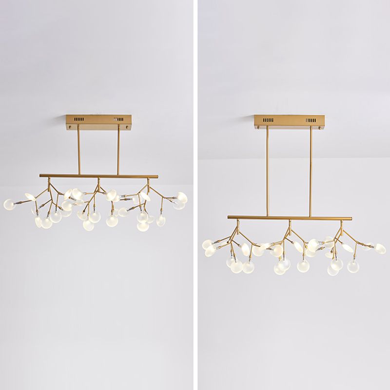 Modern Luxury Firefly Adjustable Island Pendant Light Wrought Iron Sputnik Ceiling Light with Acrylic Shade