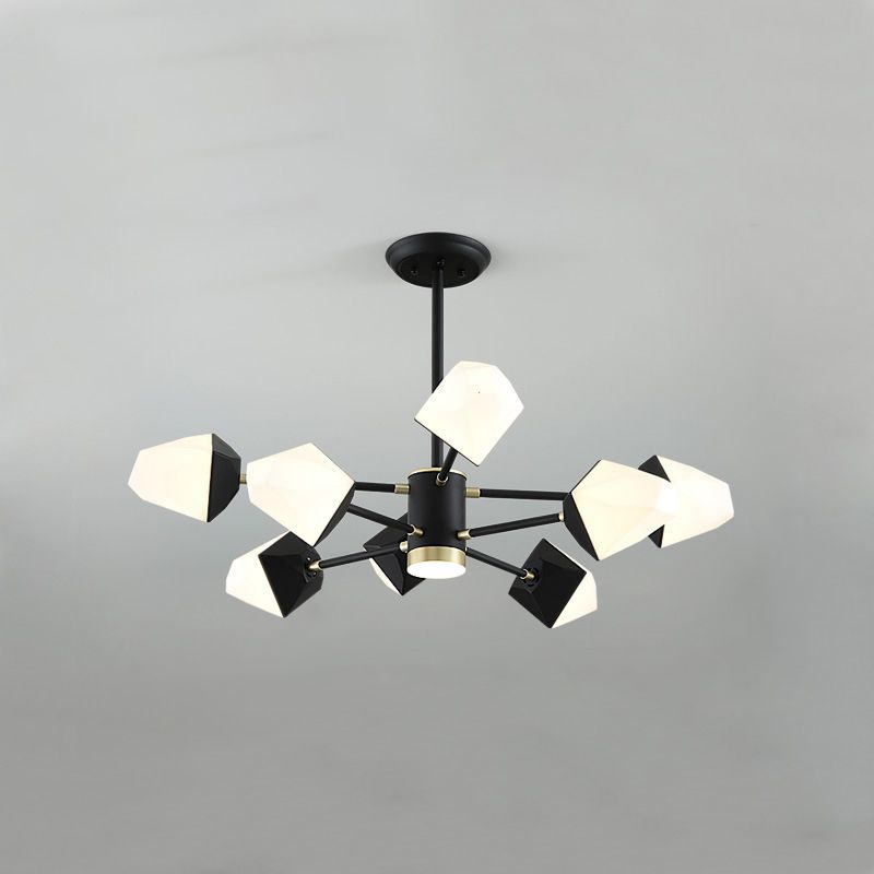 Acrylic Gemstone Shaped Suspension Light Simplicity LED Chandelier Pendant Light for Dining Room