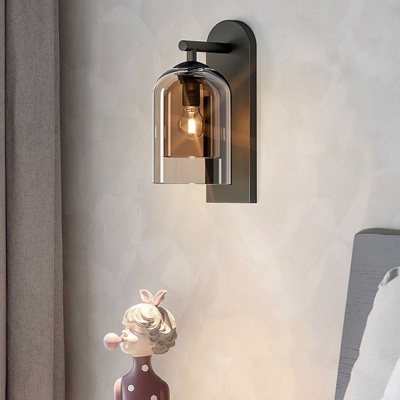 1-Licht-Halbzylinder Wandleuchte modern