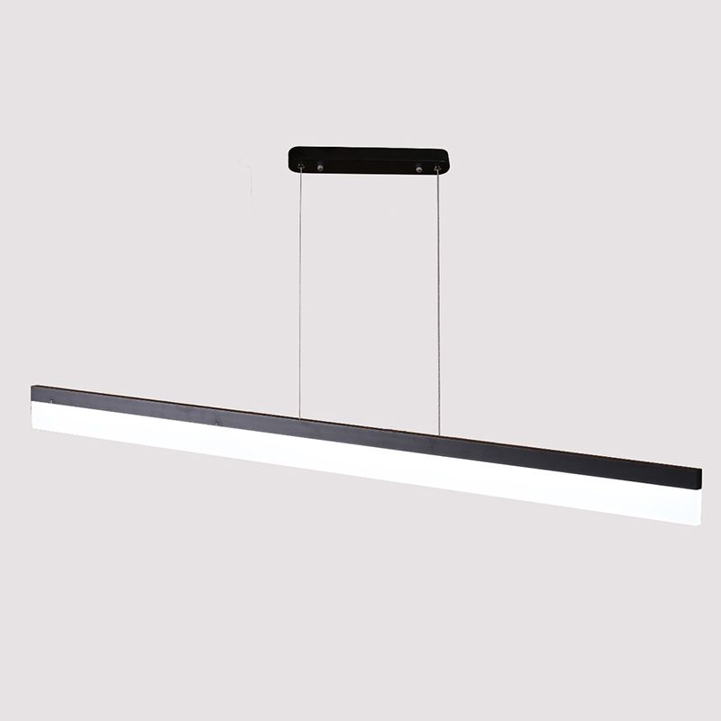 Éclairage pendentif linéaire rectangulaire mince simple