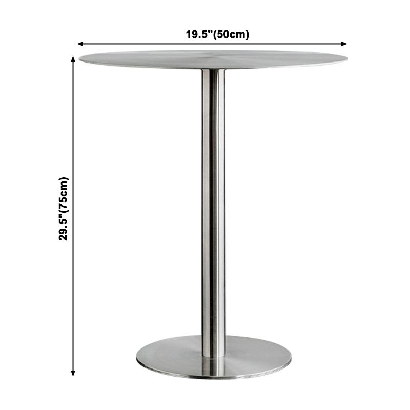 Industriële stijl zilveren eettafel roestvrijstalen tafel voor huisgebruik