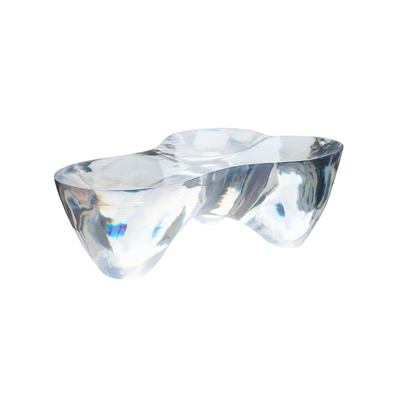 3 Legs Clear Contemporary Acrylic Single Coffee Cocktail Table